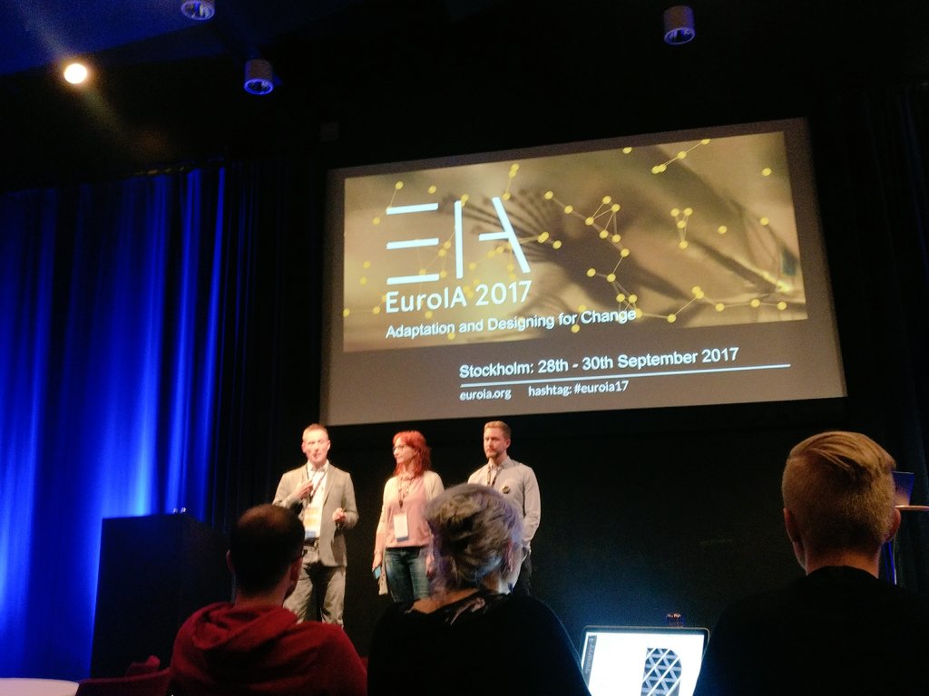 EuroIA 2017 on stage.