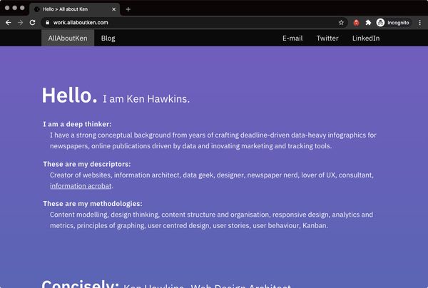 It felt good to snapshot the look of the site back in late 2017